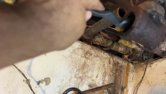 Clean the threads: Use a wire brush to thoroughly clean the threads of the remaining pipe sections to ensure a good seal with the new fittings.