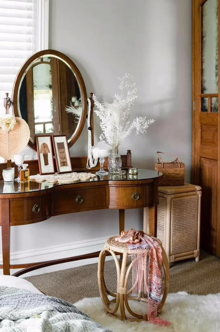 Use a vintage crystal chandelier as a focal point.