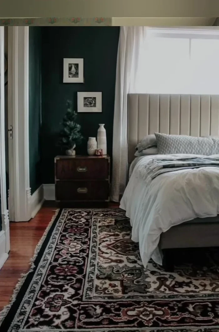 Use tin ceiling tiles as a headboard or wall decor.