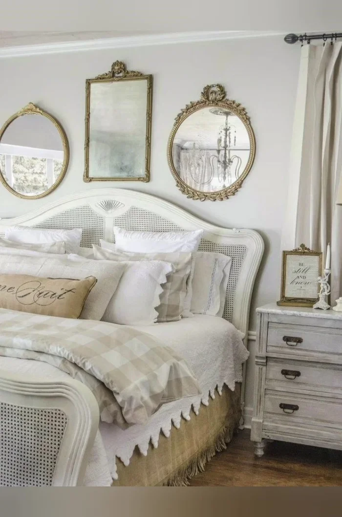 Pair your vintage vanity with antique stools or chairs.