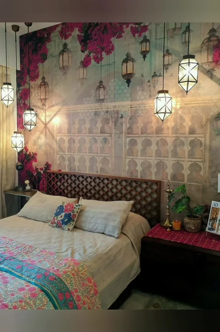 Create a dreamy atmosphere with a lace or sheer canopy.