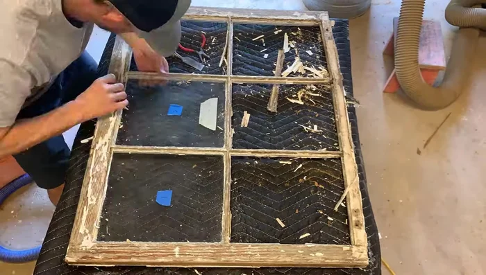 Remove the glass panes.