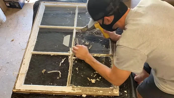 Take proper precautions when dealing with lead paint (mask, contain paint chips). Use a dedicated shop vac.