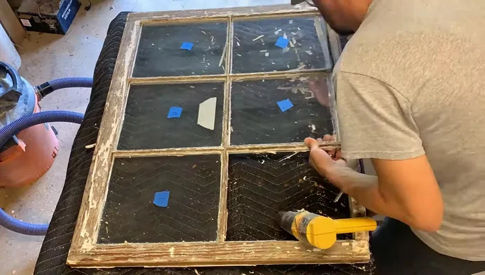 Remove the glass panes.