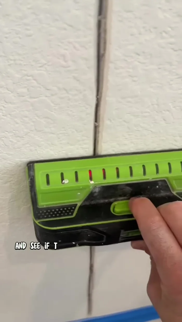 Secure the drywall: Screw into the studs on either side of the crack to stabilize the drywall and prevent further cracking.