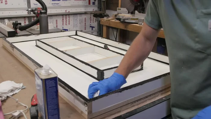 Place wire mesh inside the form.