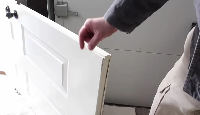 Measure the gap between the door and threshold, the width of the door, and the thickness of the door to determine the correct size door sweep.