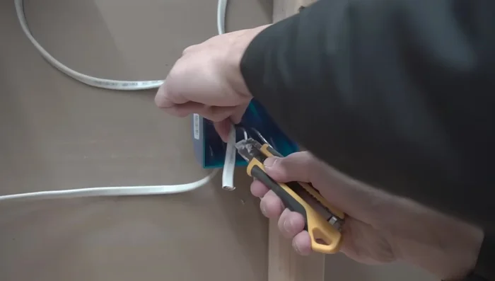 Strip the insulation from the wires (approximately 5/8 inch).