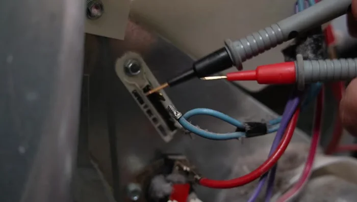 Test the thermal fuse (multimeter continuity test).