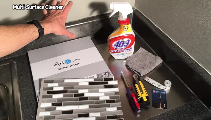 Prepare the wall: Remove receptacle plates and clean imperfections.