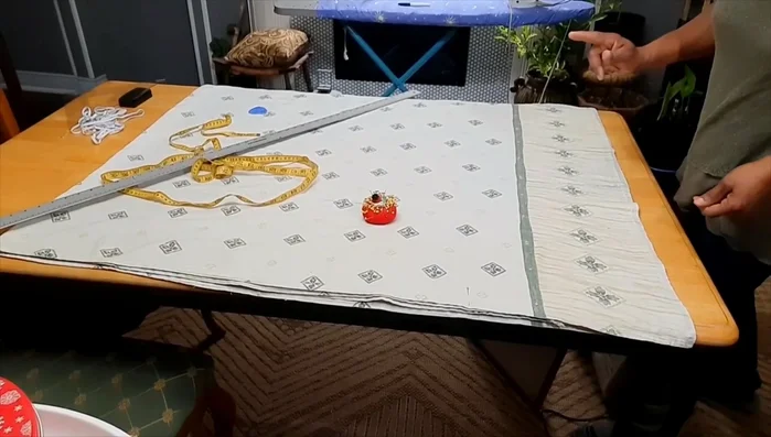 Trim excess fabric: Ensure both sides match in length; trim excess fabric as needed to create a seamless fit.