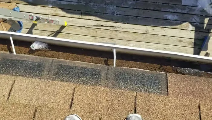 Begin shingling as normal, using 1 3/4 inch roofing nails.