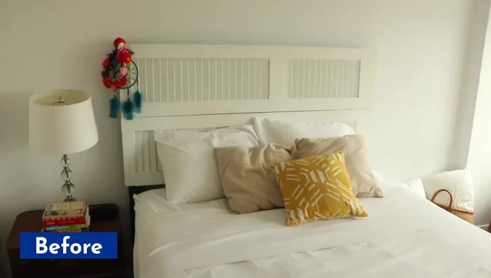 Paint a wooden dresser white and add new knobs.