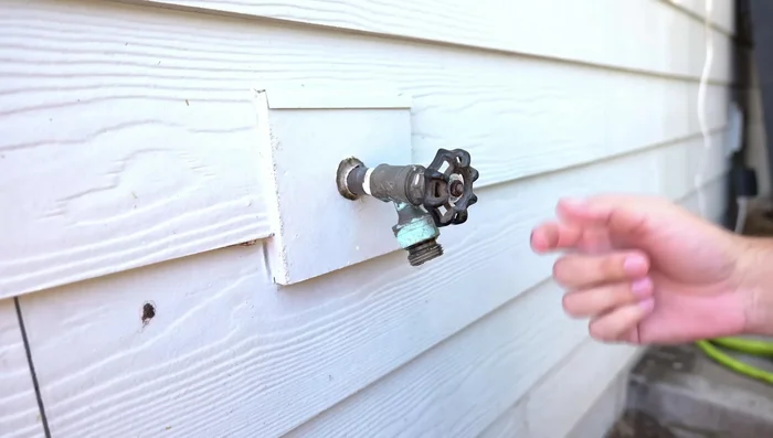 Turn off the main water valve.