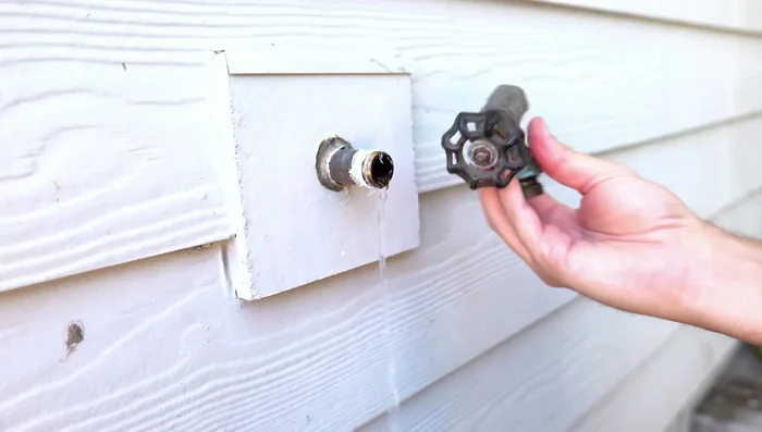 Remove the old hose bib.