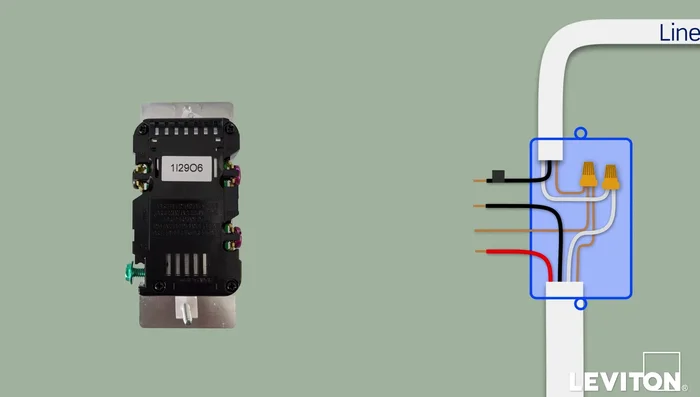 Connect traveler wires to terminals marked 'RD' and the remaining terminal.