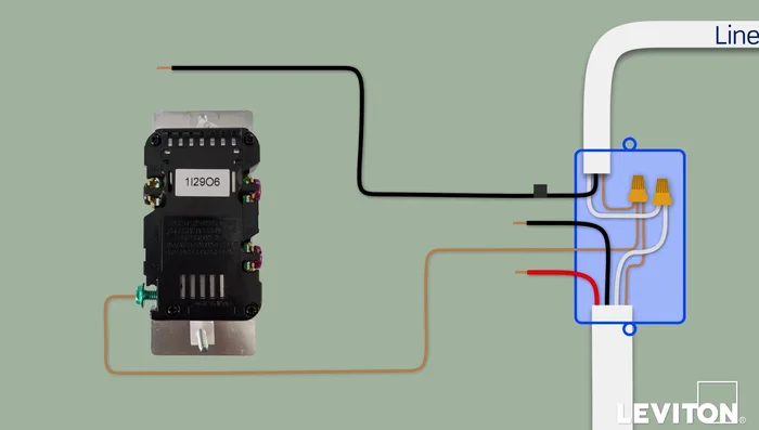 Connect traveler wires to terminals marked 'RD' and the remaining terminal.