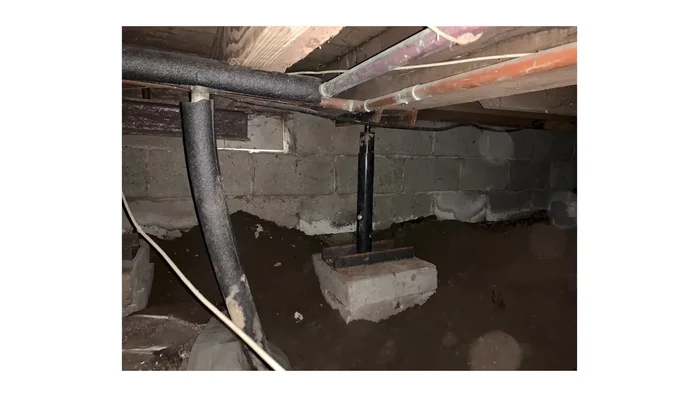 Install additional support: If joists are sagging between the beam and exterior wall, add support beams to prevent further sagging.