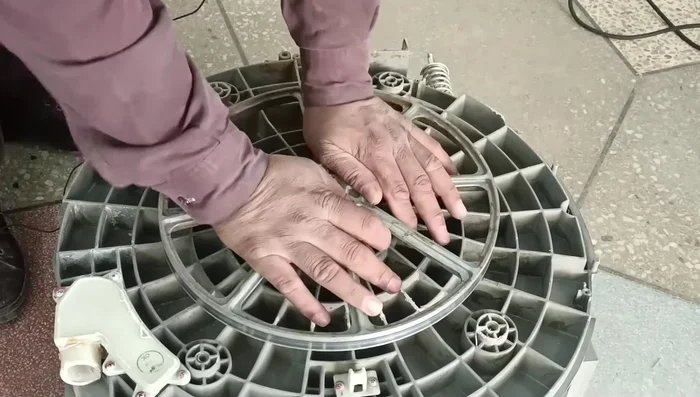 Check the alignment of the drum and pulley.