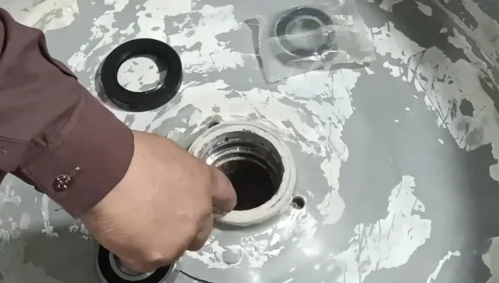 Fit the new water seals.