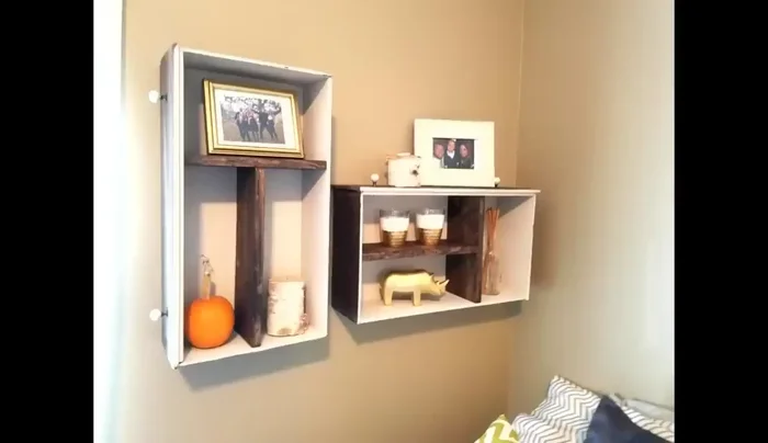 Install antique drawer pulls.