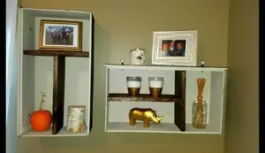 Upcycled Drawer Shelving: Rustic Farmhouse Decor DIY