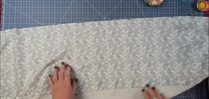 Press seam: Press the seam toward the accent fabric.