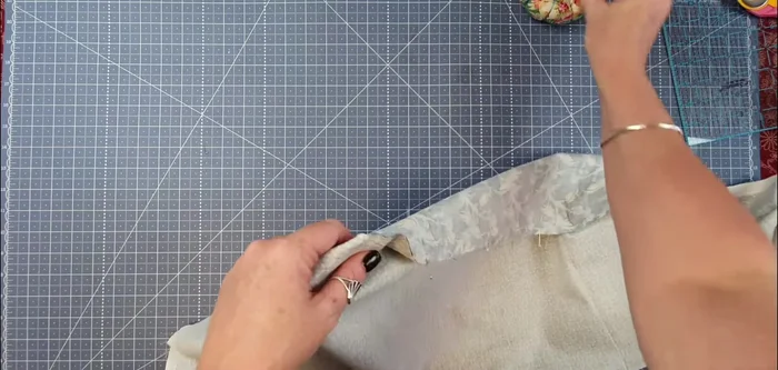 Press seam: Press the seam toward the accent fabric.