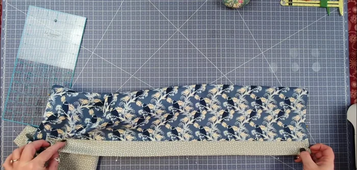 Sew ends: Stitch across the raw edges of one end using a 1/4-inch seam allowance. Repeat for the opposite end. Press seams open to reduce bulk.