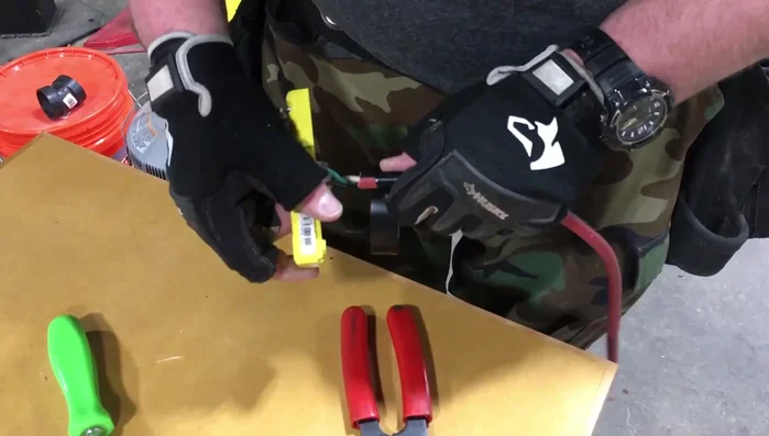 Wrap the end of the cord with electrical tape or heat shrink tubing for extra support (optional).