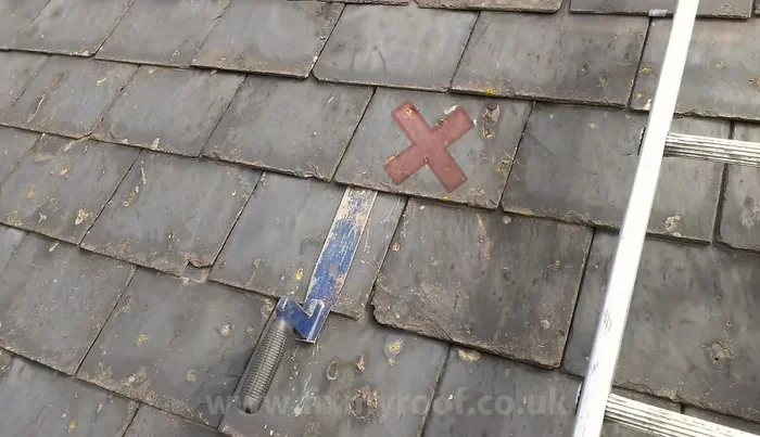 Remove the slate using the Slate Ripper to gently pry it free.