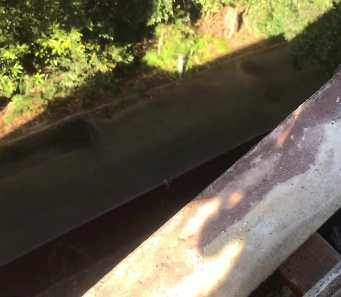 Remove all old mortar and fibro from the gable end.