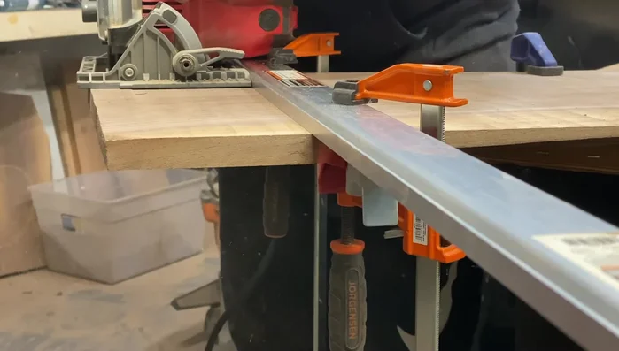 Clean up the edges of the circle with a disk sander.