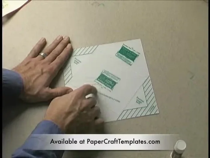 Tear off any excess paper along the template's perimeter.