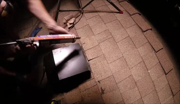 Apply more sealant over the nail heads and along the top and sides of the vent to ensure a watertight seal.