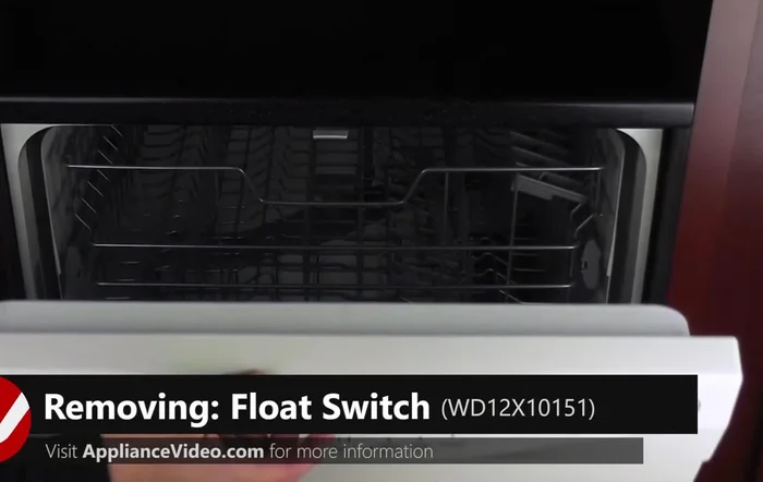 Open the dishwasher door.