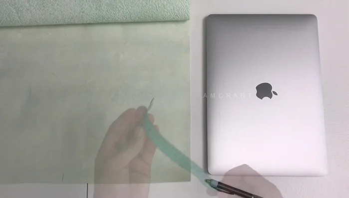 Measure and mark the pattern on paper.