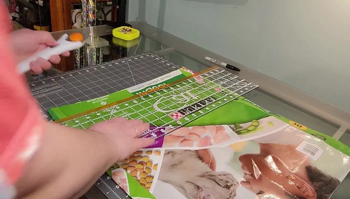 Straight stitch down the center of the folded strap to secure it.