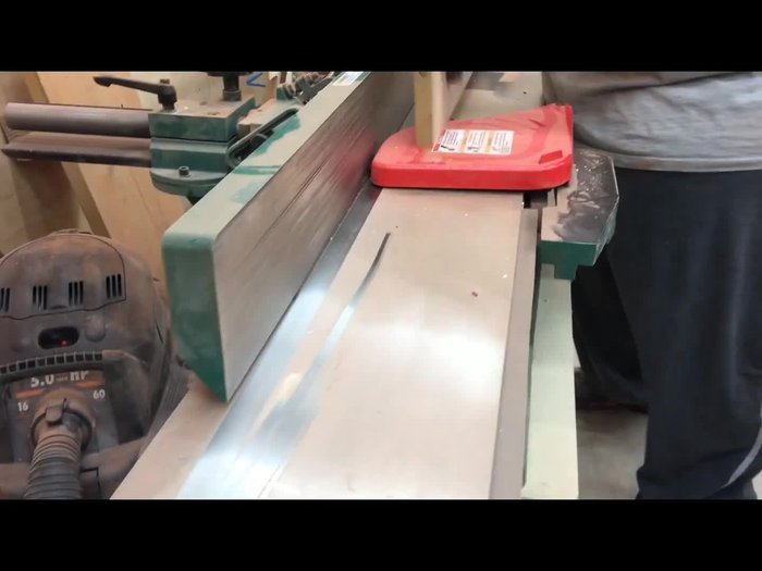 Prepare the lumber by jointing straight edges.