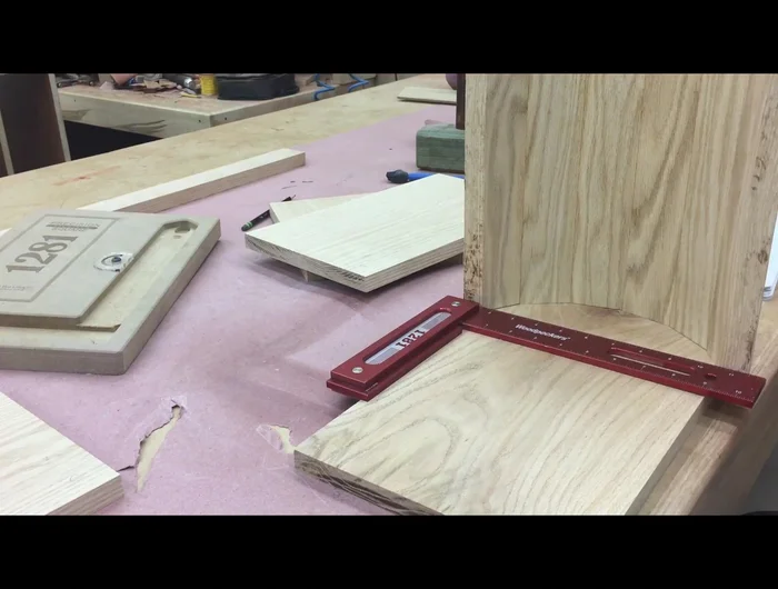 Cut the front and back pieces of the box using a miter saw.
