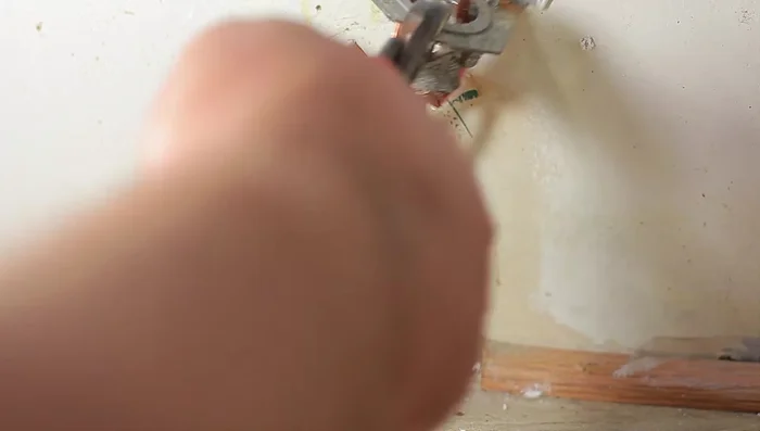 Remove the old outlet.