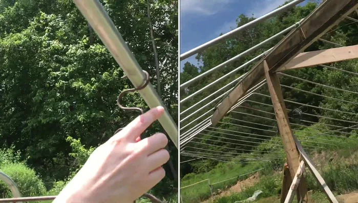 Attach the trellis to your garden structure (e.g., greenhouse) using hooks or other appropriate fasteners. Alternatively, rest the trellis directly on the ground or lean it against a wall.