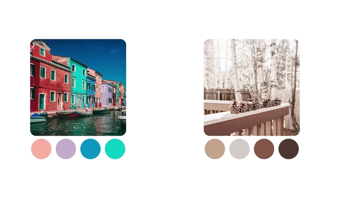 Use a color finding website to extract a palette from your inspiration source.