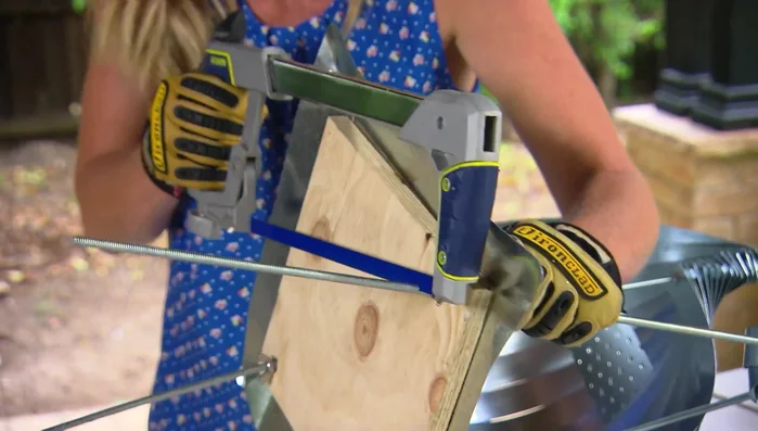 Cut away excess rod.