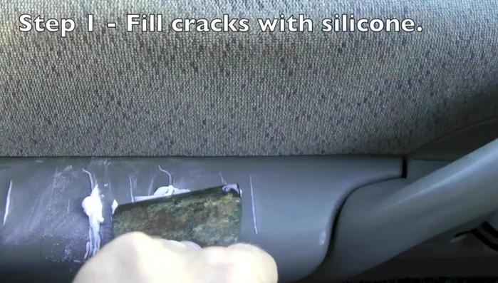 Refill any remaining cracks with silicone caulk, ensuring a smooth surface.