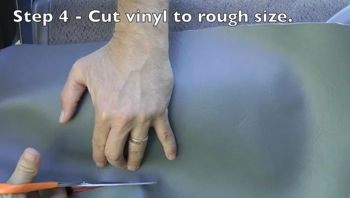 Cut wedges in the vinyl to allow for wrapping around corners.