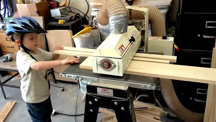 Sand the wood pieces smooth.