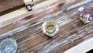 DIY Coat Rack with Glass Knobs: A Distressed Farmhouse Look