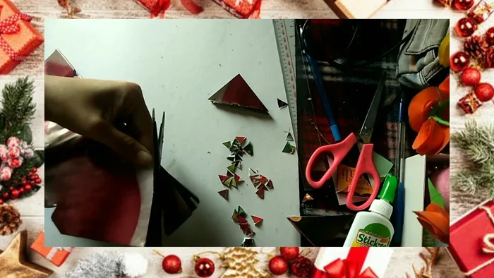 Glue the four sets together. Once dry, pull each upper side downward to form a circle. Glue the ends and center, clip, and let dry.