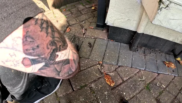 Remove one block; the rest are easier to remove after the first one.